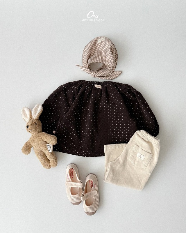 《予約》送料無料【ONU】Dot Shirring Blouse