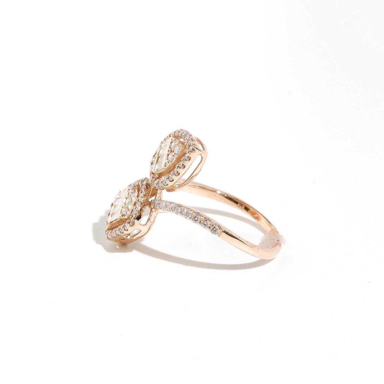 ダイヤモンド デザイン リング K18(PG) / 0.650ct