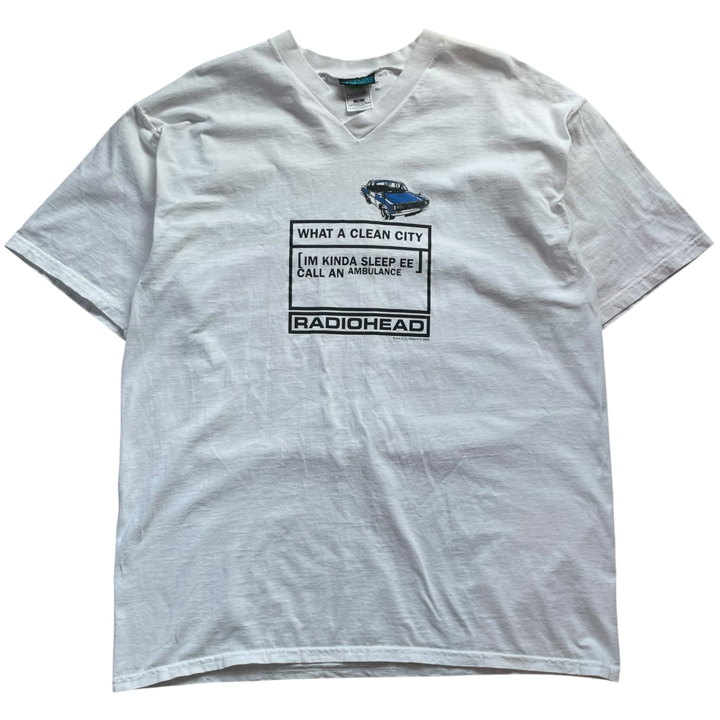 Special!!! 1998s RADIOHEAD "OK COMPUTER" V-neck T-shirt