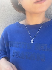 シルバークリスタルラウンドネックレス