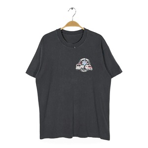 90s 消防士 ファイアファイター ヴィンテージ Tシャツ ブラック STRATHCONA COUNTY シングルステッチ サイズL相当 BZ0695