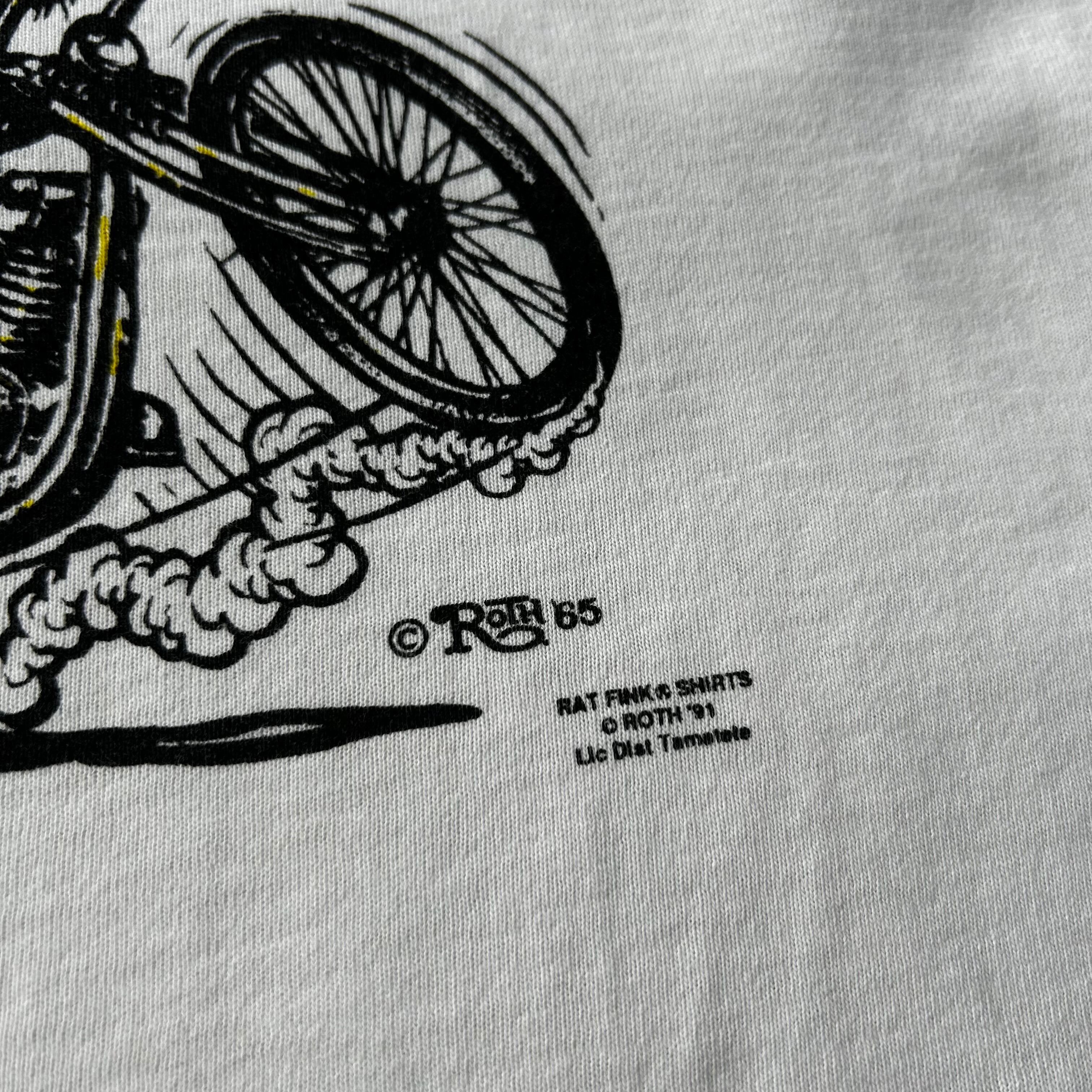 90s フルーツオブザルーム tシャツ ラットフィンク 白 M エドロス