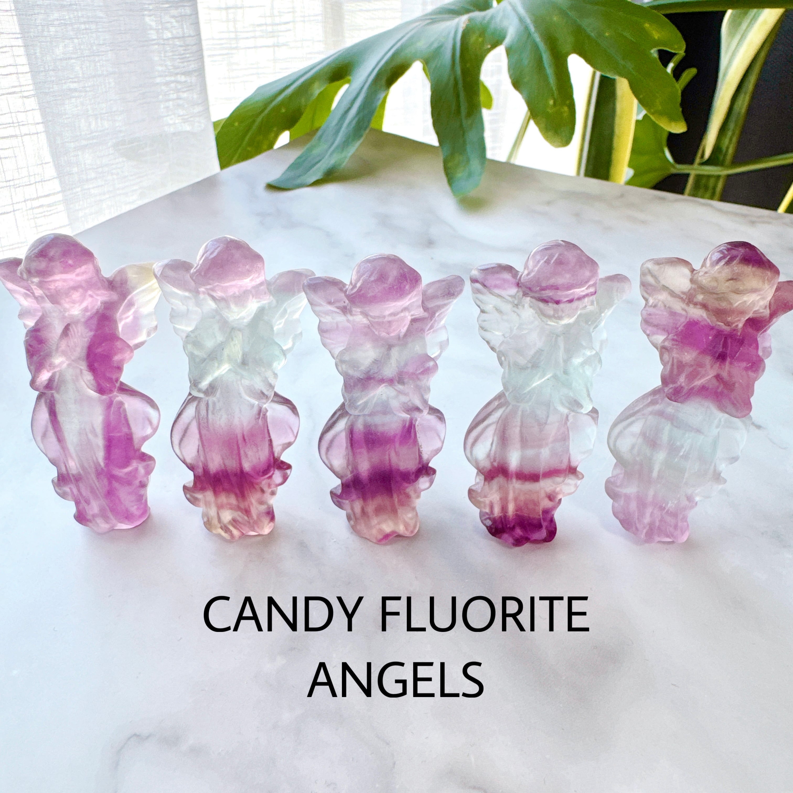 【Special Item】フローライト エンジェル カービング 天然石