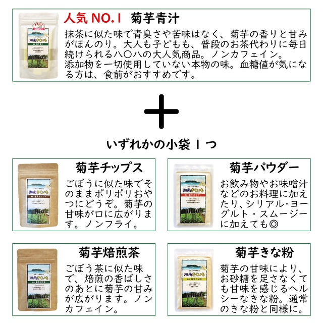 合計8品 おまかせ野菜セット 旬の無農薬野菜6品 菊芋加工品2品 湘南きくいも