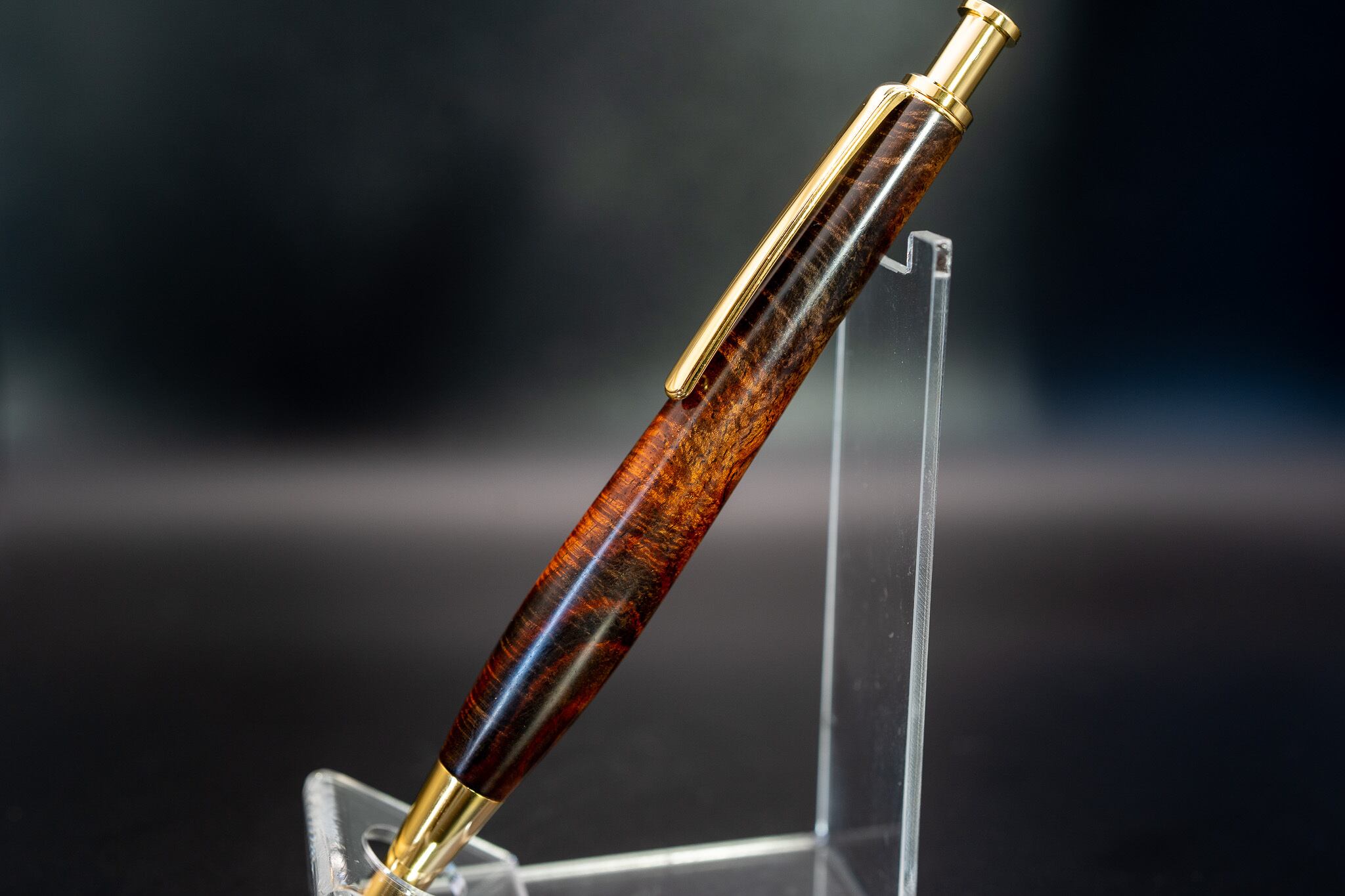 金杢犀　シャープペンシル　ゴールデンサイアミーズローズウッド 21世紀最高峰の材】サイアミーズローズウッド マイクロカーリー 極上