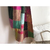 リサイクルサリーのカンタショール パッチワーク小09 インドの手仕事布 Mulaセレクト