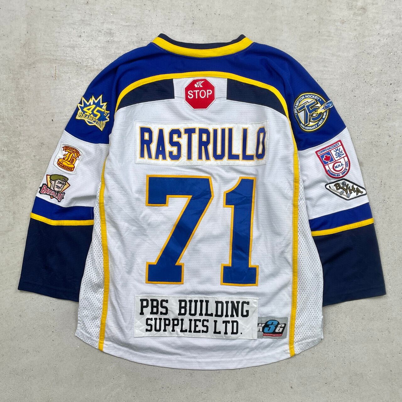 BRAMPTON HOCKEY メッシュ ホッケーシャツ ワッペン メンズL相当 古着
