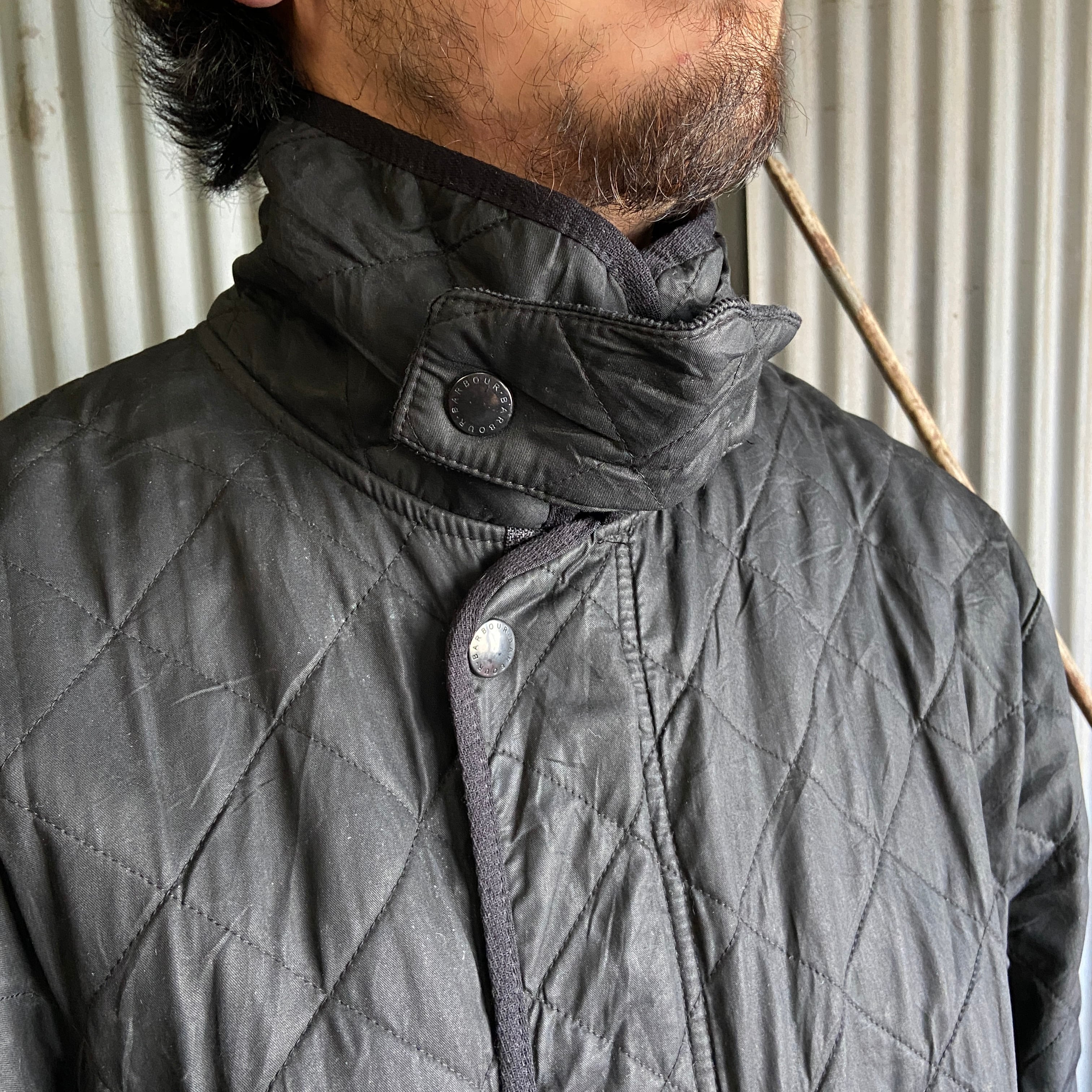 ビッグサイズ Barbour バブアー ワックスコットン ポーラキルト