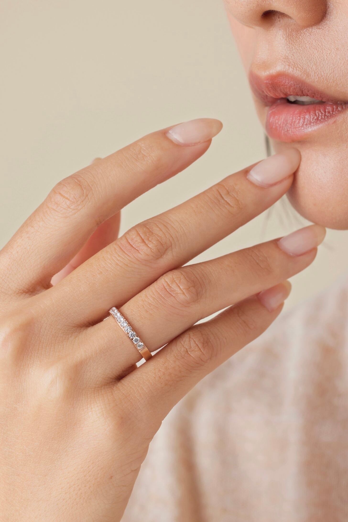 2.5mm ハーフ エタニティ ジルコニア リング MR02 | emu