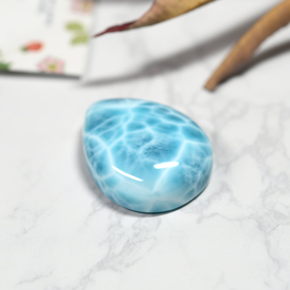 最終値下げ 天然石 ラリマー オンライン 変形しずく ルース ラリマー涙