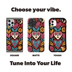 受注生産 iPhoneケース ハートと花のナイトフォーク｜ハート柄 PSYF064A