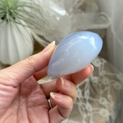 ブルーカルセドニー*231133*天然石ハート型*天然石インテリア*置き物*インテリアストーン