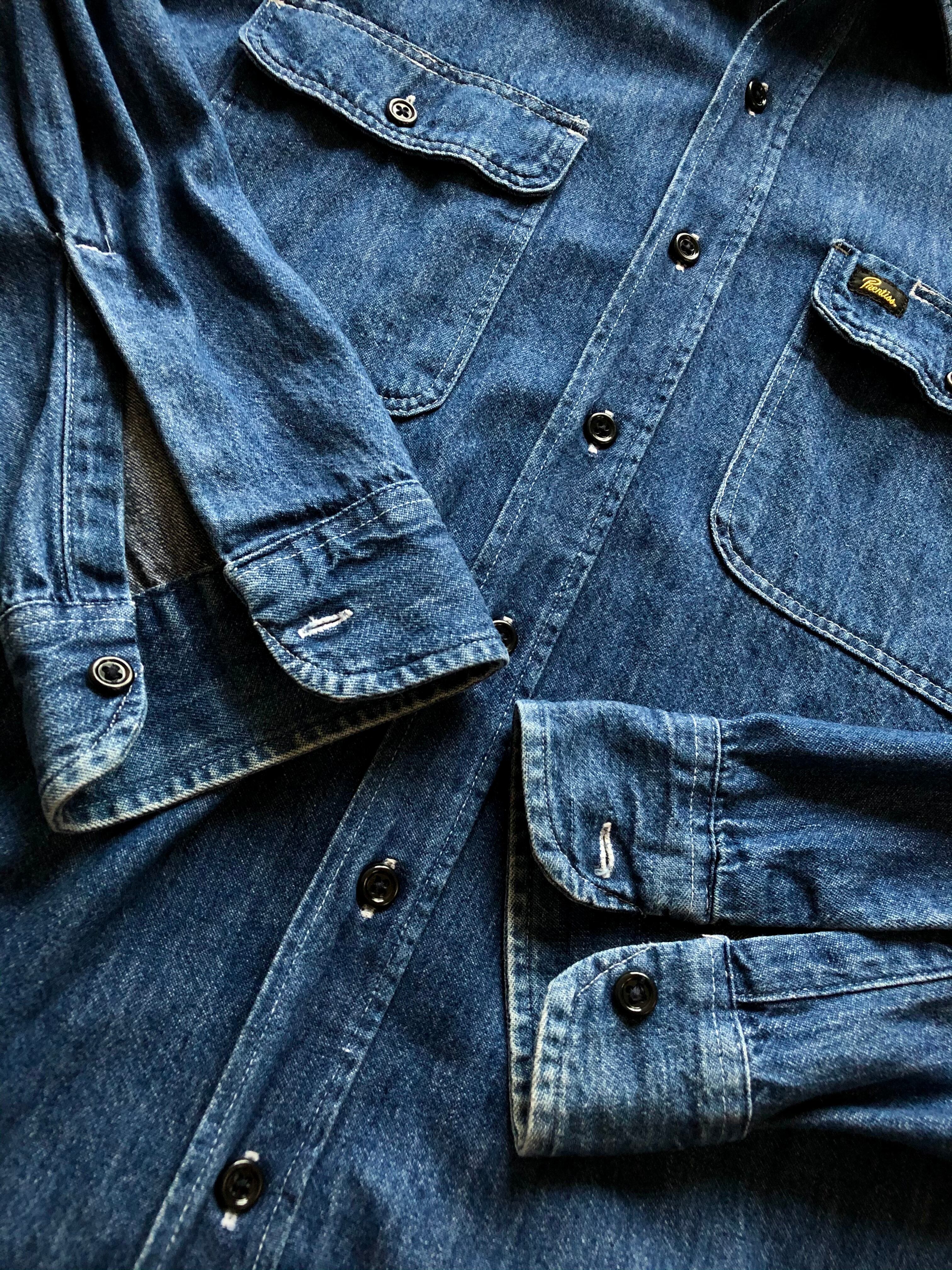 80s 90s USA製 PRENTISS OUTDOORS DENIM SHIRTS プレンティス デニムシャツ 廃番 オールド ビンテージ | Antique House Vintage Clothing 80s 90s USA製 PRENTISS OUTDOORS DENIM SHIRTS プレンティス デニムシャツ 廃番 オールド ビンテージ | Antique House Vintage Clothing