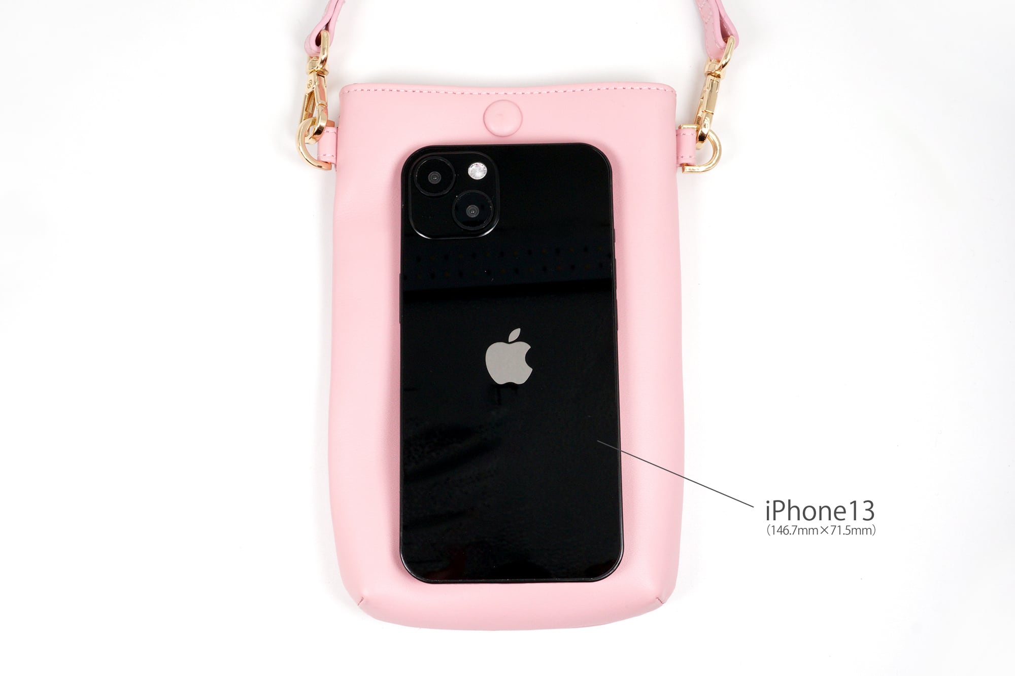 More Strawberries Collection】スマホショルダー（赤いちご／ピンク本