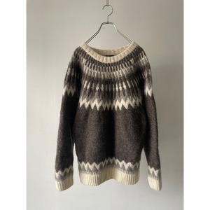 -LANDS' END- 90's shaggy nordic knit