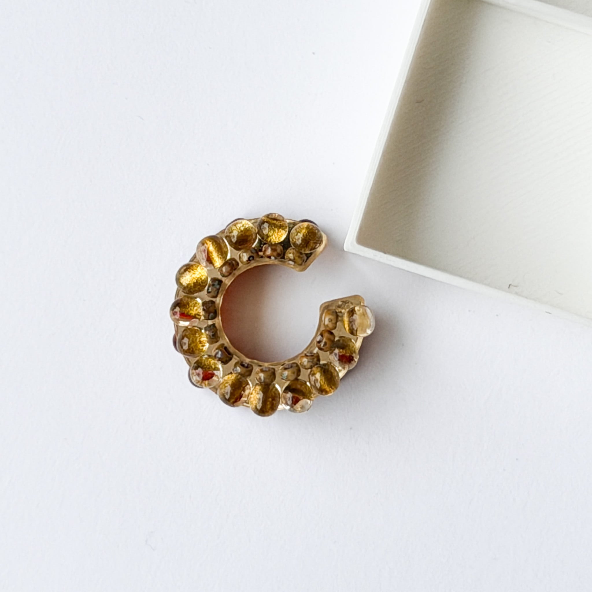 puzzle ring ear cuff 'bicolor' [04]