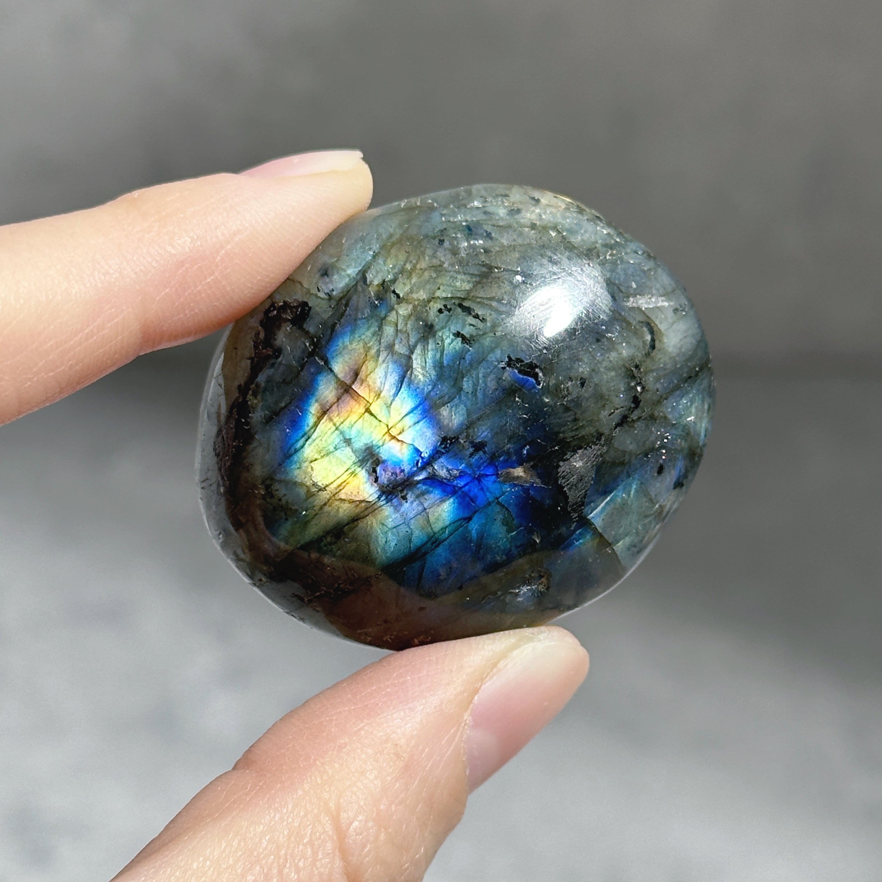 ラブラドライト パームストーン23◇ Labradorite palm stone ◇天然石