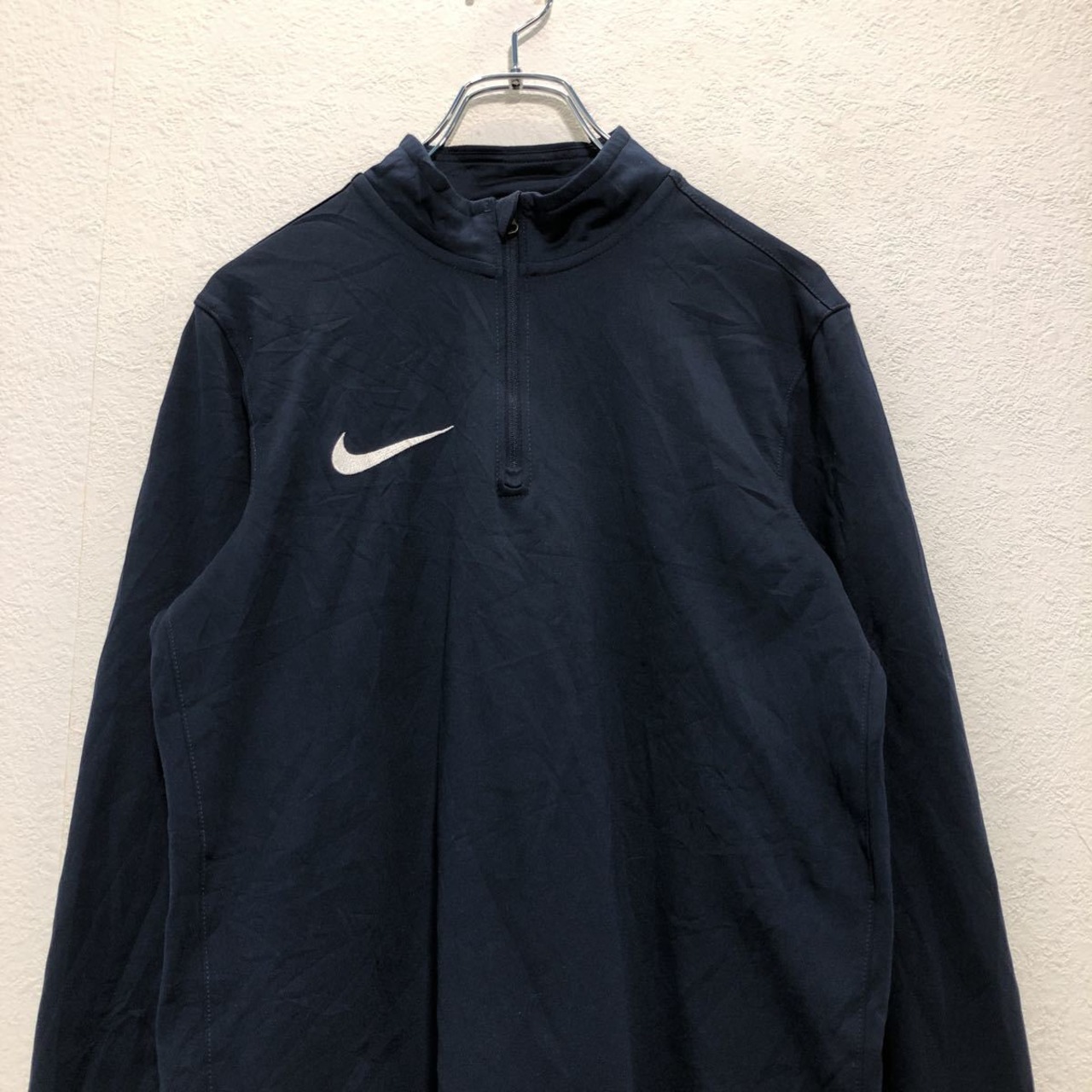 NIKE DRI-FIT ハーフジップ ジャージ Sサイズ ナイキ スポーツ 紺 
