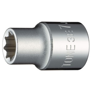【努力特価】トネ(TONE) ソケット(8角) 3E-07 差込角9.5mm(3/8) 二面幅07mm