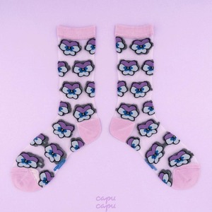 «sold out» Coucou Suzette Pansy Sheer Socks