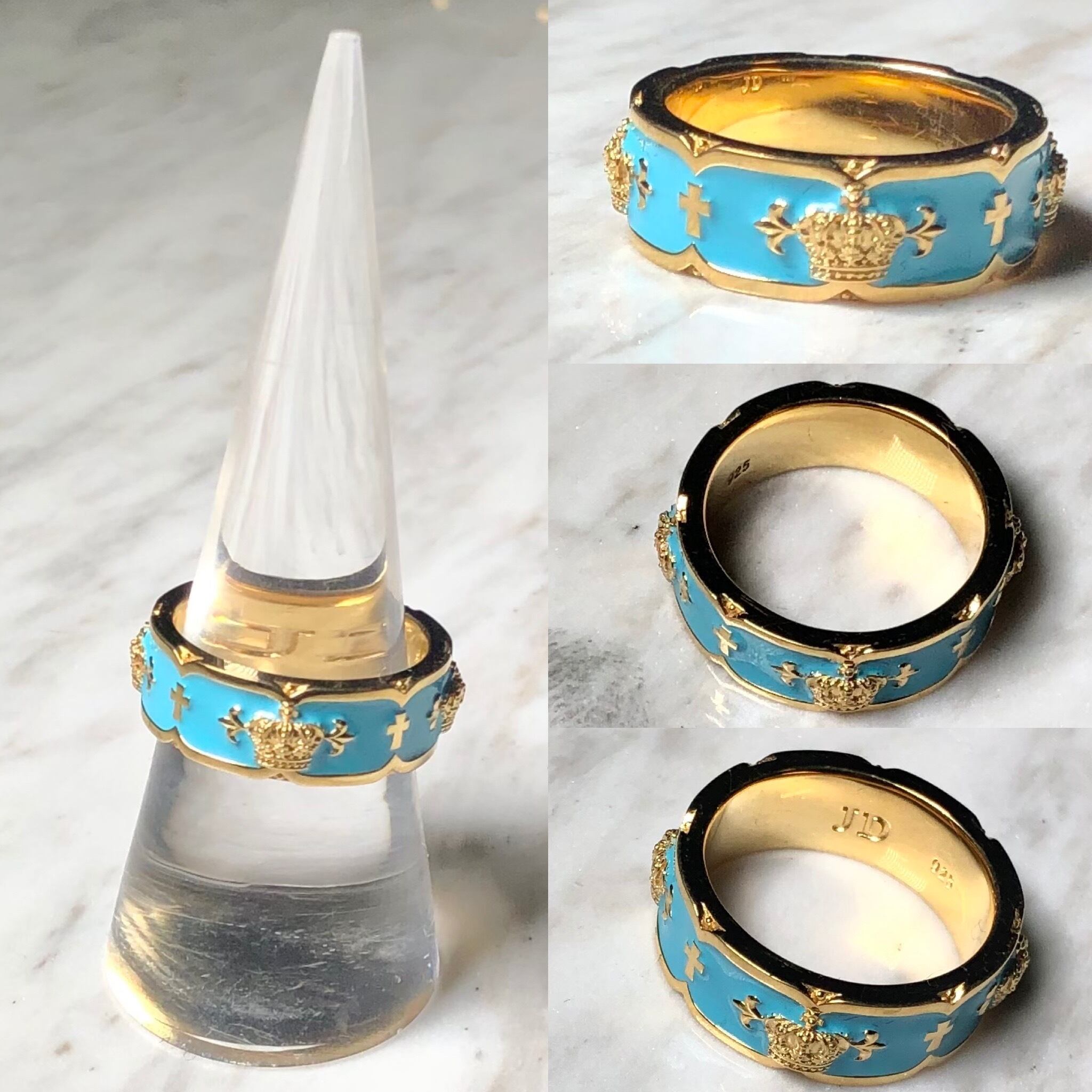 JUSTIN DAVIS gold color silver ring 