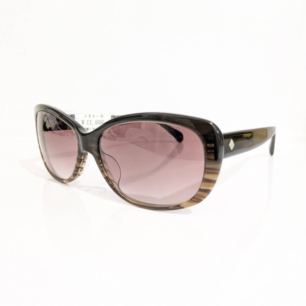 【Kaepa】オーバルセルフレーム サングラス ブラウンササ
