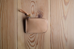 《即納》zip card coin case【horse natural】