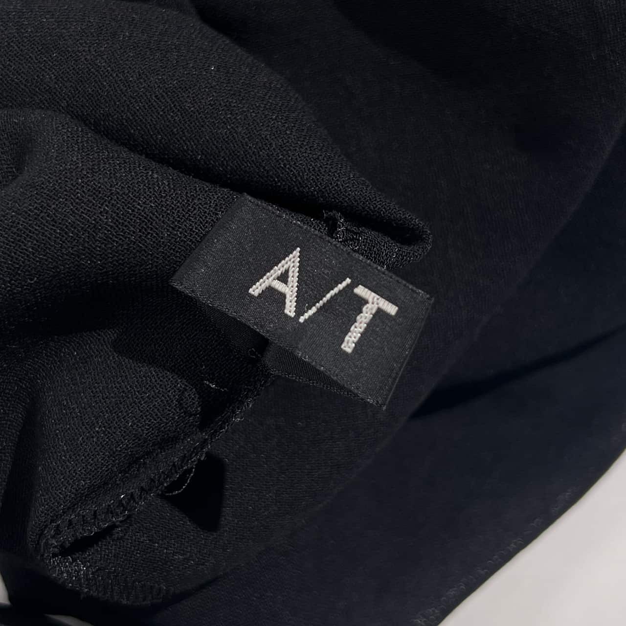 インナー付き A/T アツロウタヤマ 襟、袖 ファー シースルー ロングワンピース /ブラック系 レディース モード