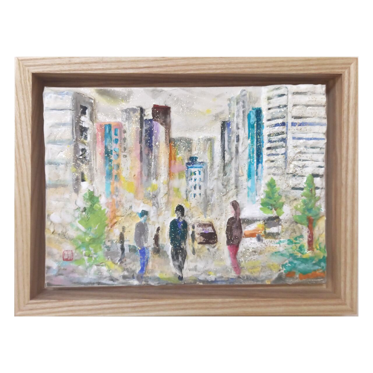 レリーフ日本画 「KYOTO」 | Kenro Art