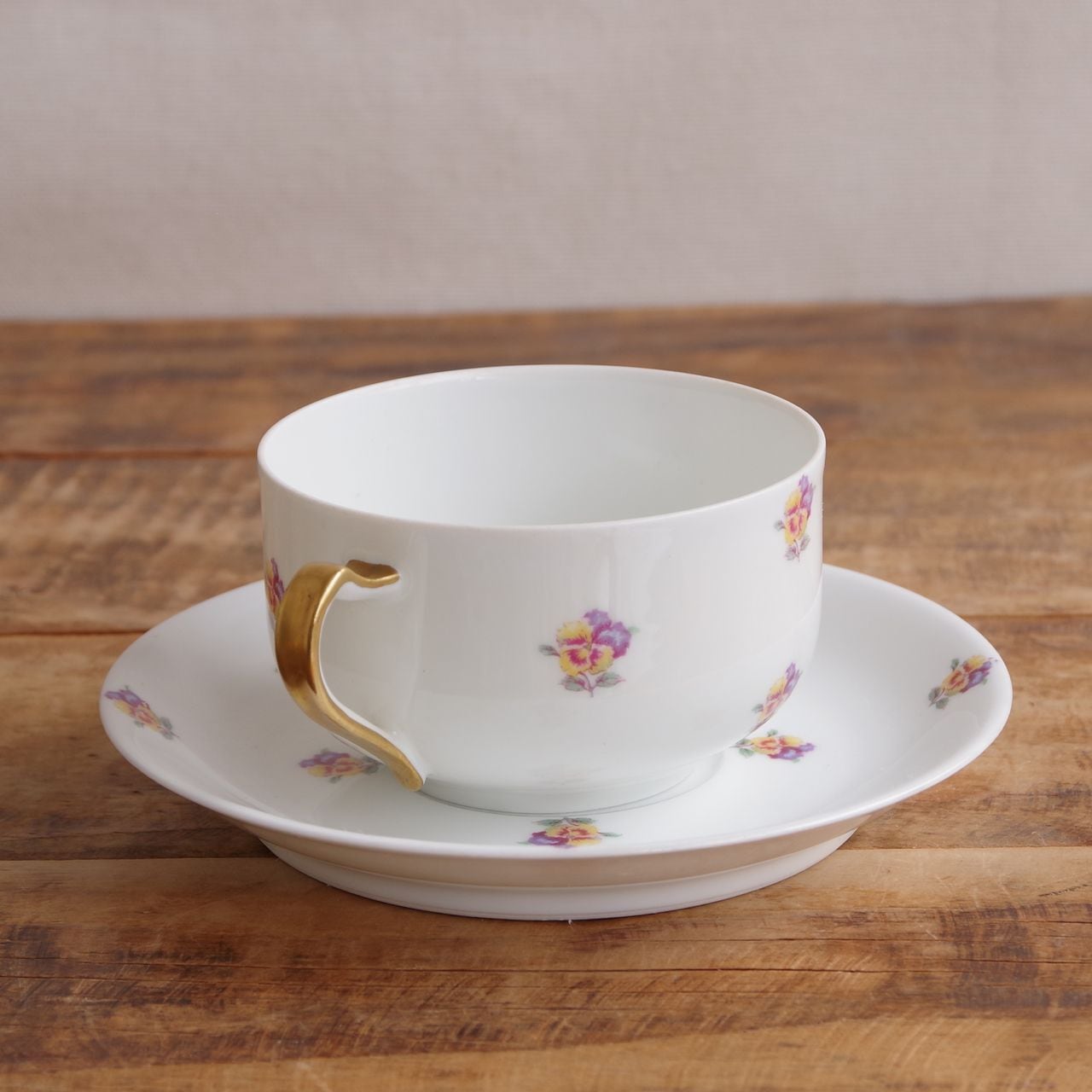 Haviland Limoges リモージュ アビランド パンジー 花柄 ティーカップ