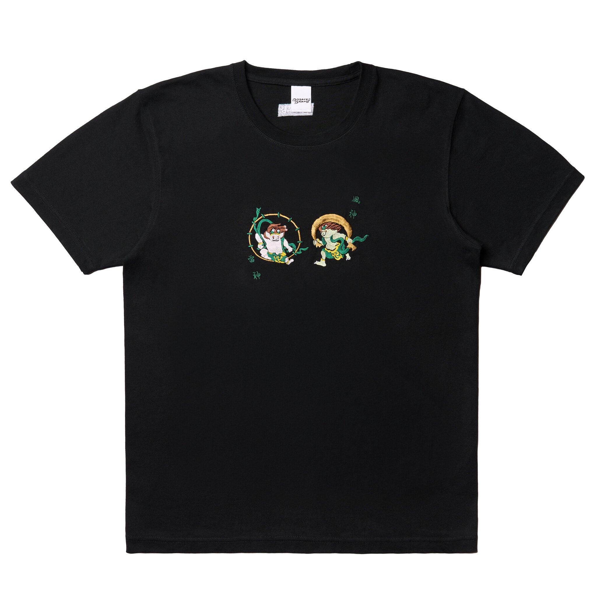 風神雷神 仏像 オーセンティックスーパーTシャツ (刺繍) 7.1oz