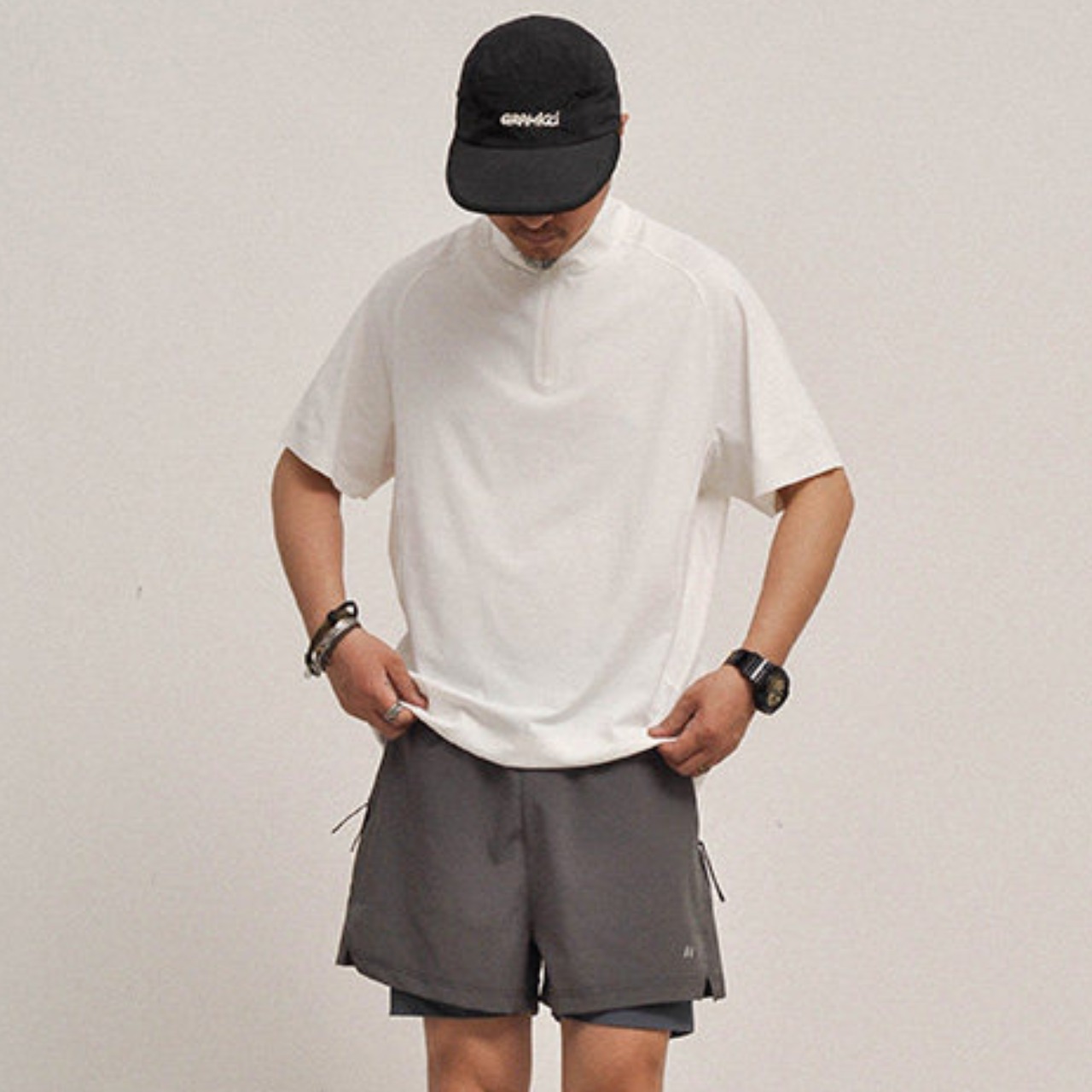 ライトウェイト・ジップ・アクティブTシャツ A2099 - 16