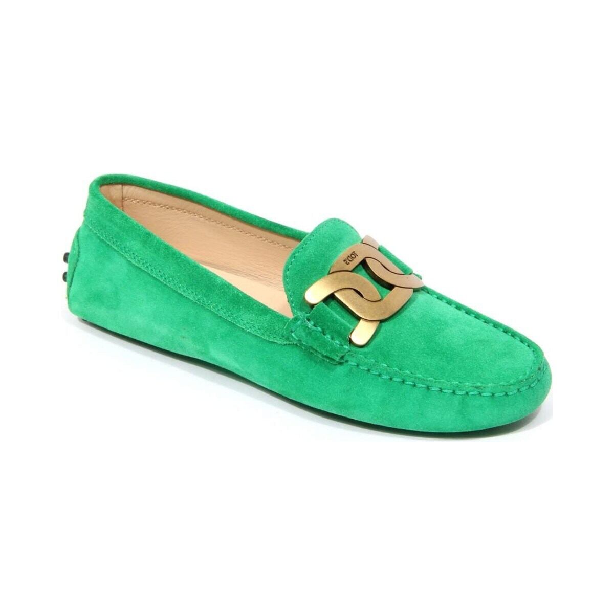 TOD'S トッズ レディース ローファー スエード グリーン