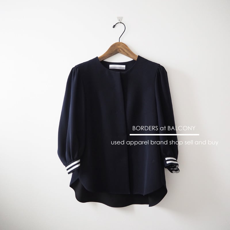 2019 BORDERS at BALCONY ボーダーズアットバルコニー ブラウス ネイビー 36