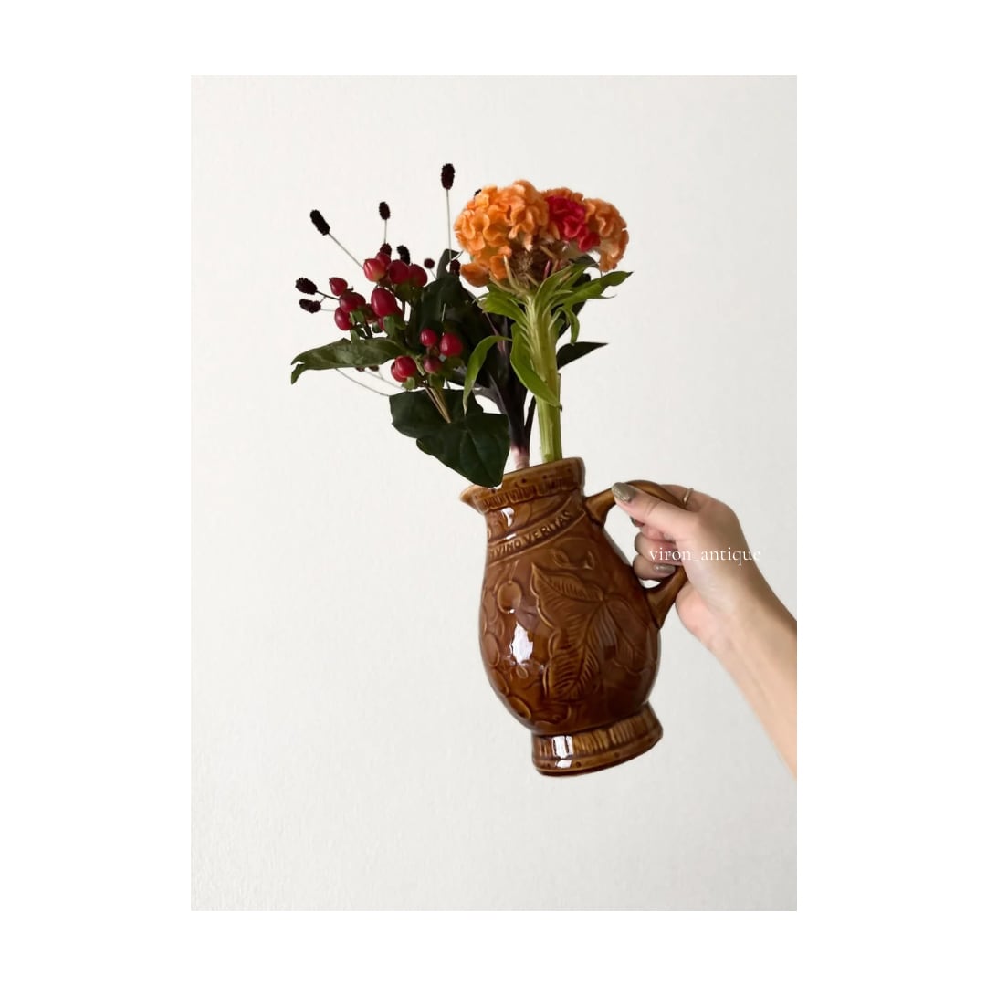 Sarreguemines サルグミンヌ / カラメル色のレリーフピシェ