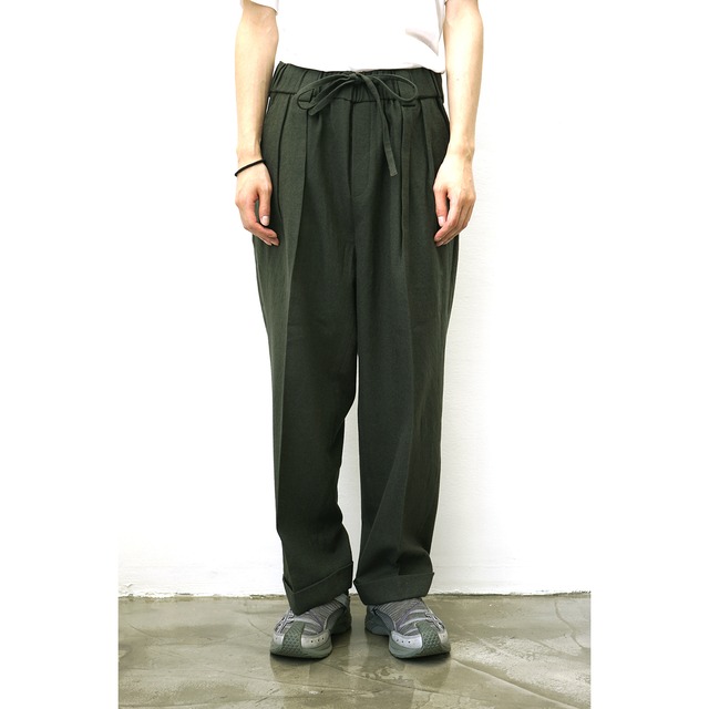 [Blanc YM] (ブランワイエム) BL-22A-VEP Viyella Easy Pants (moss green)