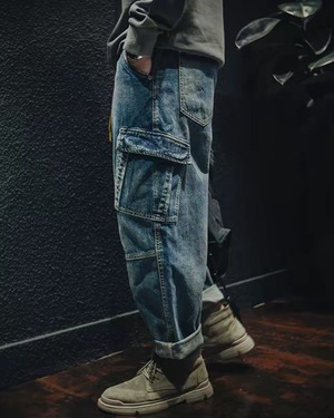 Retro Multi-Pocket Work Pants  K0431