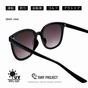 ＃AIRGRAM / GOLF＆CITY サングラス /（形：ビッグシェイプ　色：ブラック　レンズ：スモークハーフー) / TPGC-9259-1