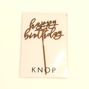 KNOP クノップ　ケーキトッパー / happy birthday