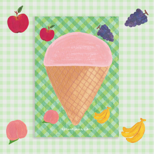 【アイスクリーム メモ帳】Summer Day Sweets.｜フルーツアイスのミニメモ