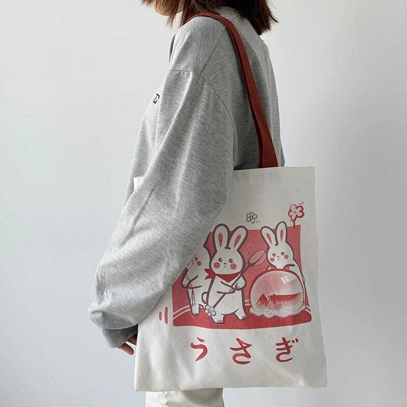 ≡新品 うさぎトートバッグ シングル ガーリー 原宿系 ≡ショルダー