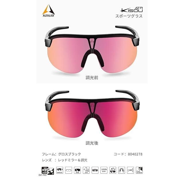 ALTALIST KISOU PXC アルタリスト ミラー調光レンズ ALTALIST ( アルタリスト ) サングラス KISOU PXC ( キソウ ピー