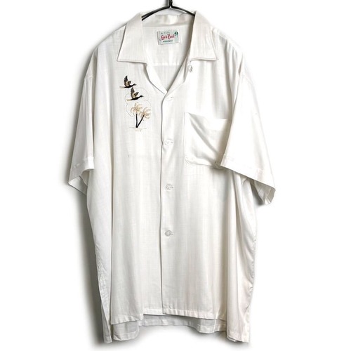 [Lord Paul] Vintage S/S Loop Collar Rayon Shirt [1960s-] Vintage S/S Loop Collar Rayon Shirt