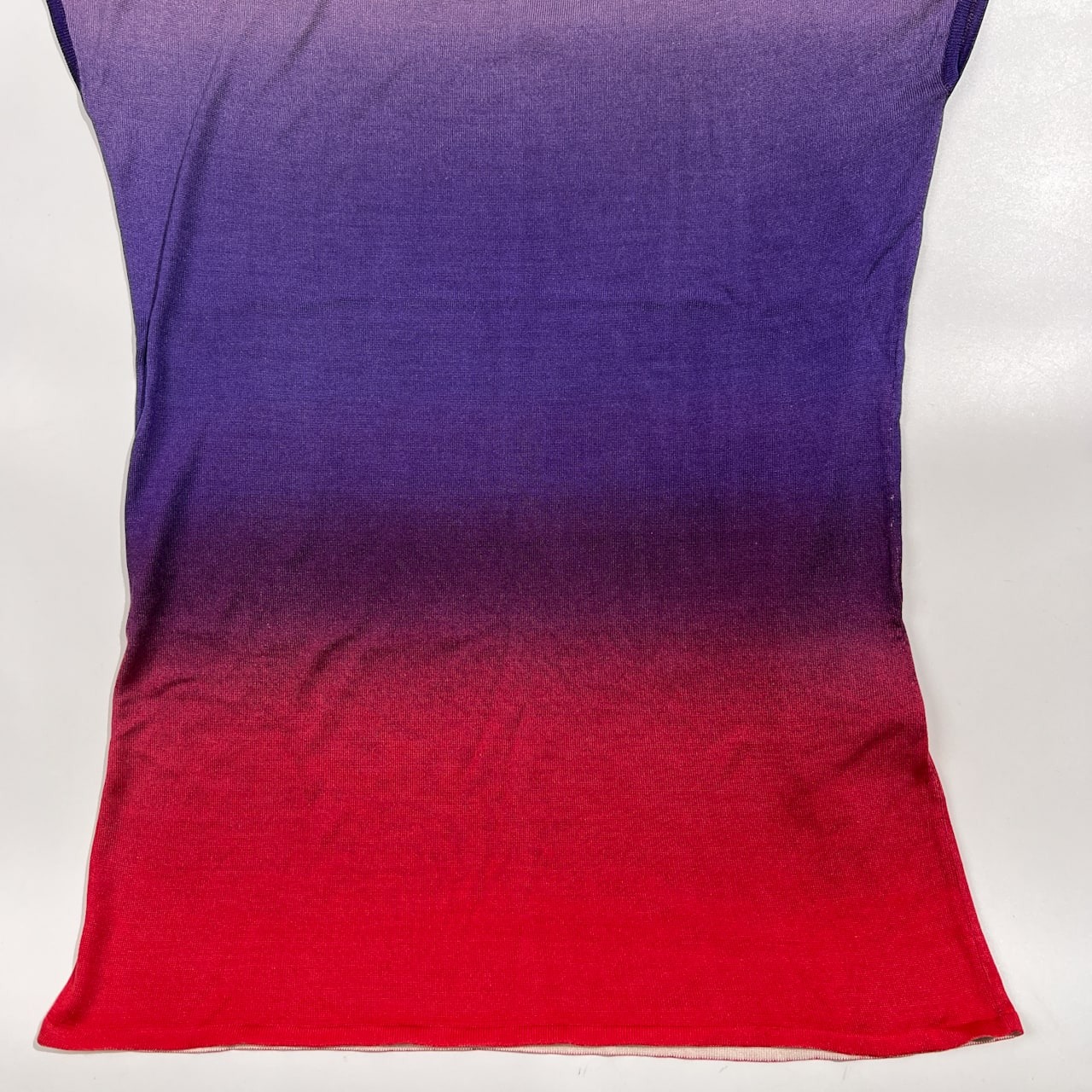 ETRO エトロ グラデーション シルク100% ハイゲージ ニット トップス サイズ 42 /レッド×パープル×ベージュ/イタリー製/エトロジャパン