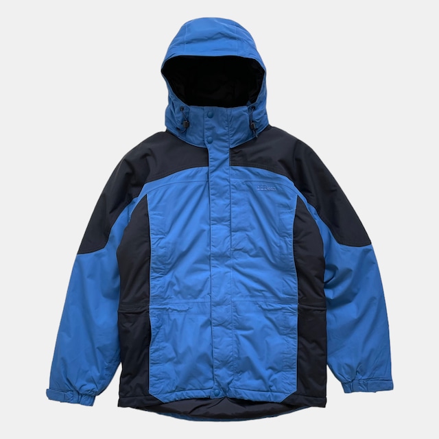 USED 00's L.L.Bean PRIMALOFT mountain hoodie puffer jacket - blue