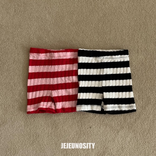 【予約】JEJEUNOSITY ボーダータイトショートパンツ