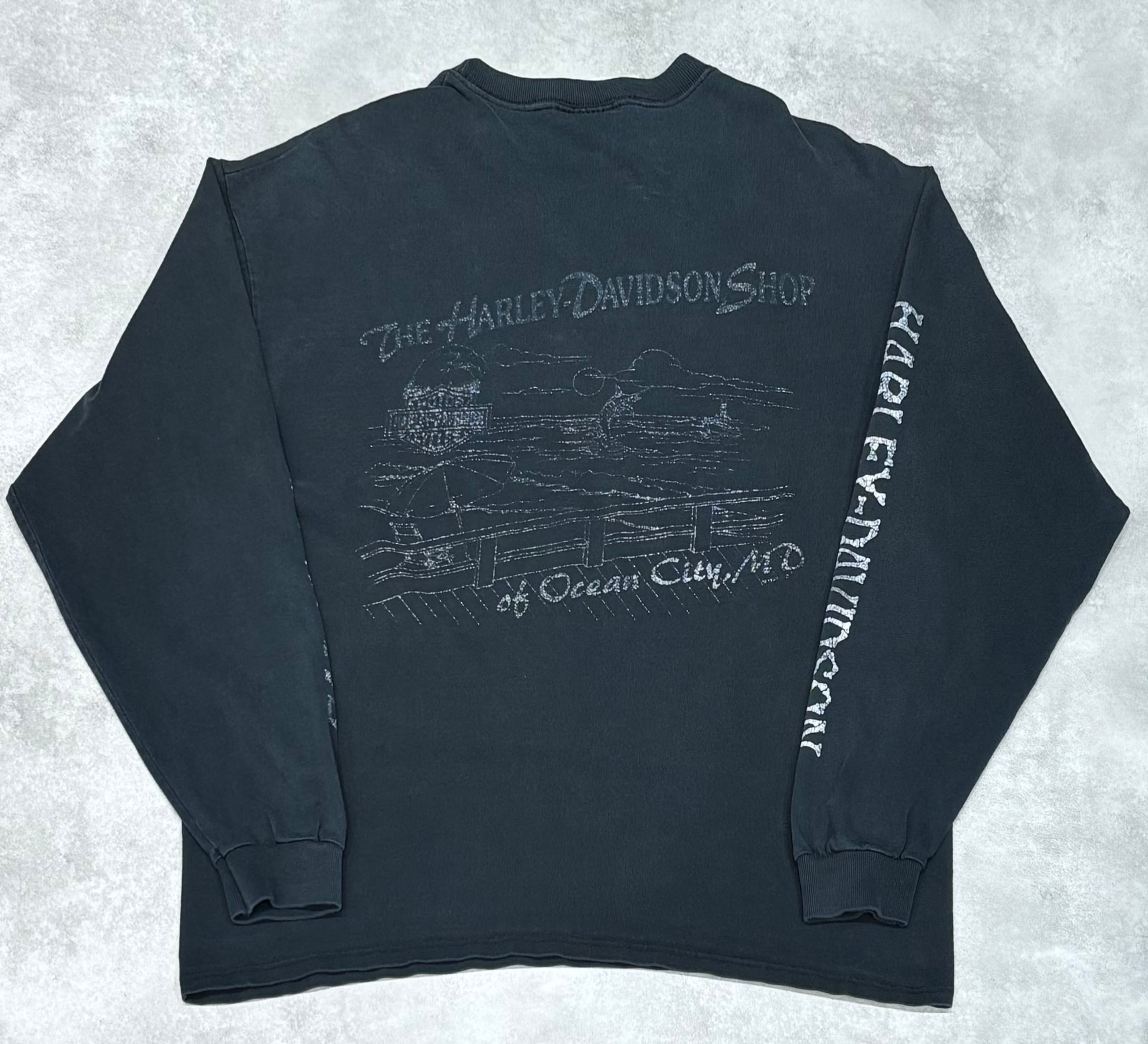 00's Harley-Davidson Bad to the Bone Long sleeve T-shirt LARGE
