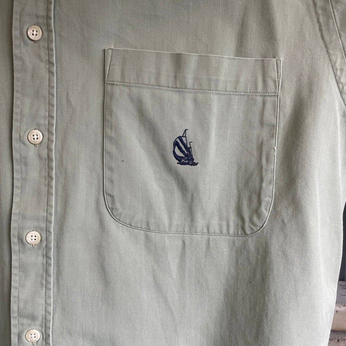 90年代 NAUTICA ノーティカ ワンポイントロゴ 刺繍 ボタンダウンシャツ