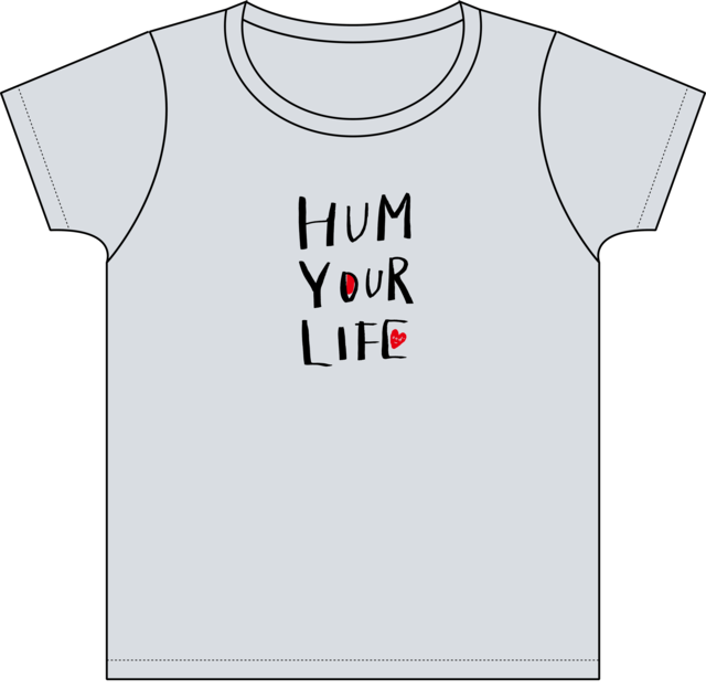 ond° original t-shirt / hum your life / for women / heather gray