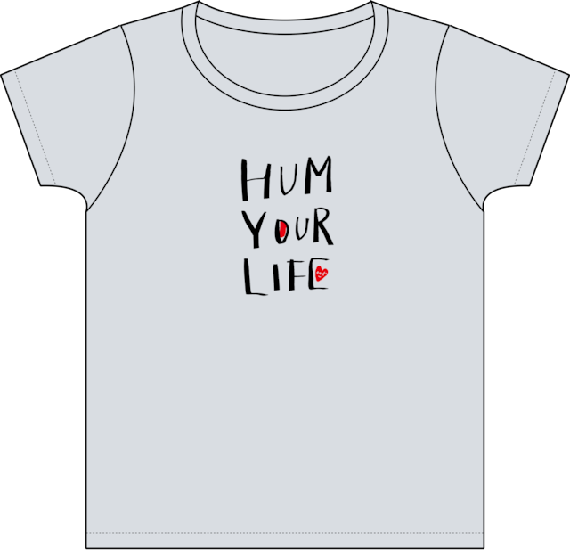 ond° original t-shirt / hum your life / for women / heather gray